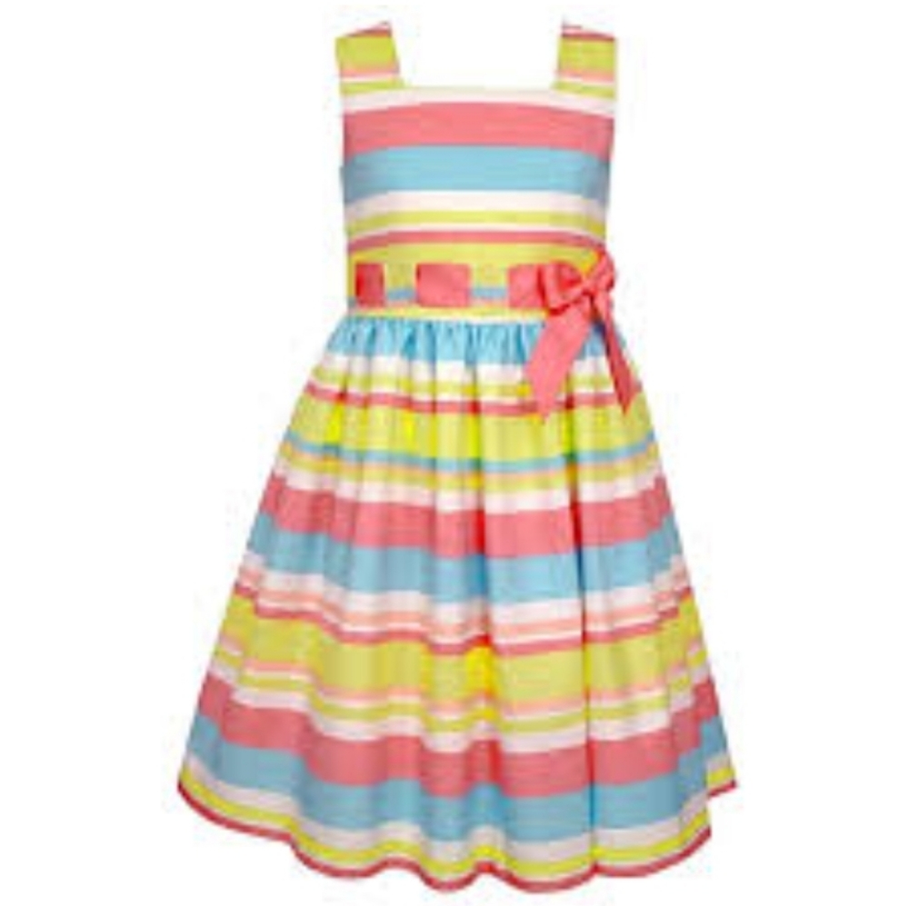 Girls Multi-Striped Dress 3T - Picture 1 of 4